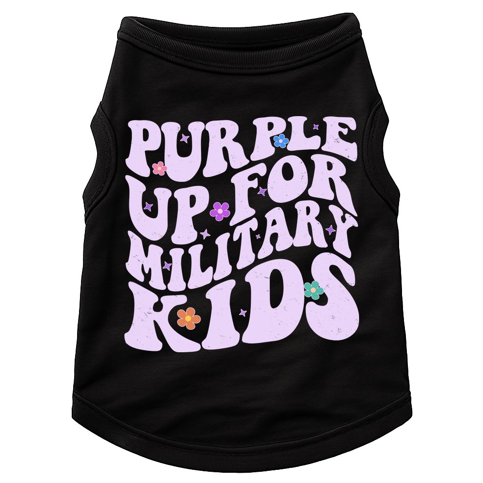 Retro 1960s Purple Up For MilitaryKids Doggie Tank