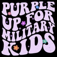 Retro 1960s Purple Up For MilitaryKids Cooling Performance Crew T-Shirt