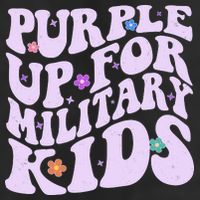 Retro 1960s Purple Up For MilitaryKids Adult Drive Performance Visor