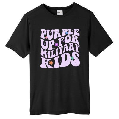 Retro 1960s Purple Up For MilitaryKids Tall Fusion ChromaSoft Performance T-Shirt