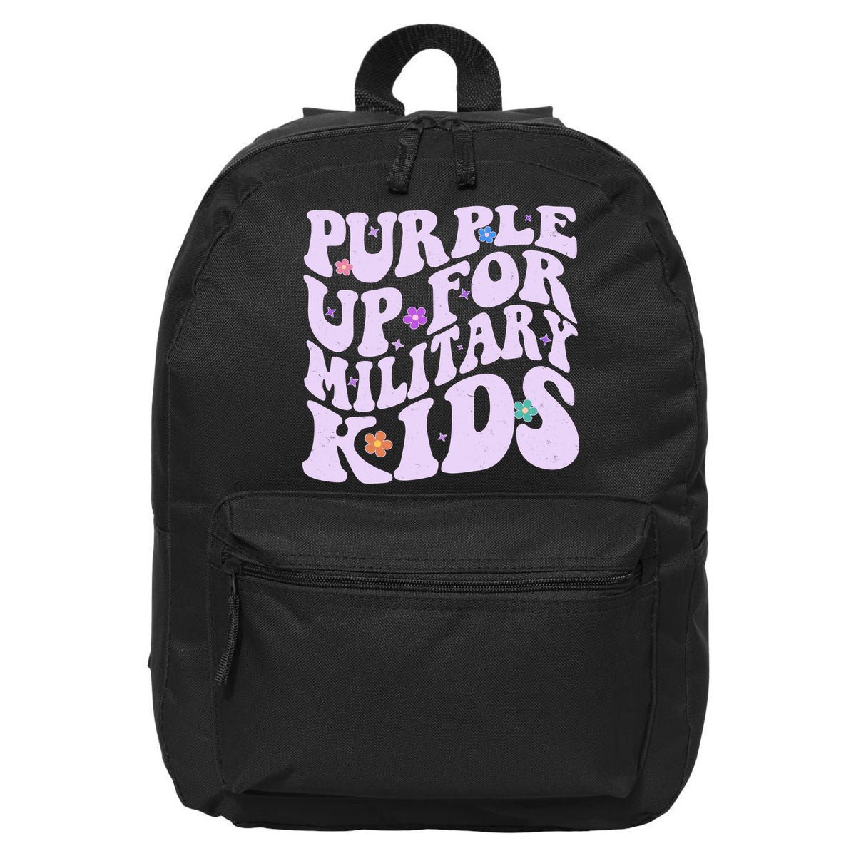 Retro 1960s Purple Up For MilitaryKids 16 in Basic Backpack