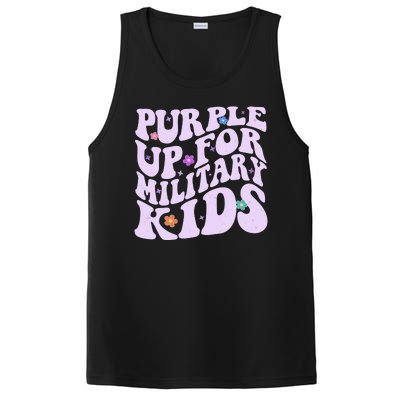 Retro 1960s Purple Up For MilitaryKids PosiCharge Competitor Tank