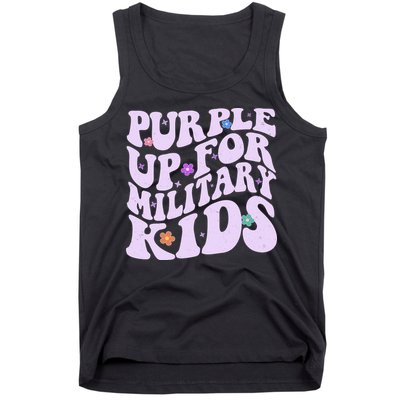 Retro 1960s Purple Up For MilitaryKids Tank Top