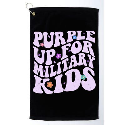 Retro 1960s Purple Up For MilitaryKids Golf Towel