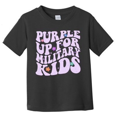 Retro 1960s Purple Up For MilitaryKids Toddler T-Shirt