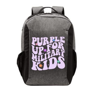Retro 1960s Purple Up For MilitaryKids Vector Backpack