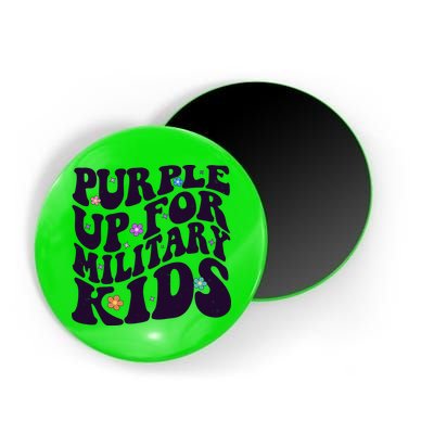 Retro 1960s Purple Up For MilitaryKids Magnet