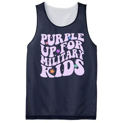 Retro 1960s Purple Up For MilitaryKids Mesh Reversible Basketball Jersey Tank