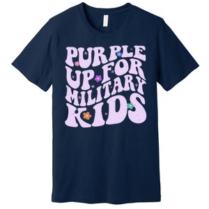 Retro 1960s Purple Up For MilitaryKids Premium T-Shirt