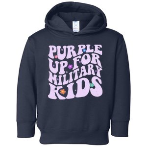 Retro 1960s Purple Up For MilitaryKids Toddler Hoodie