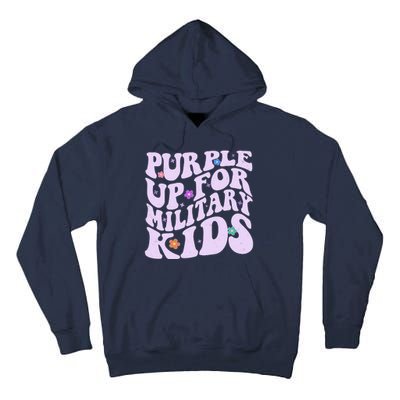 Retro 1960s Purple Up For MilitaryKids Tall Hoodie