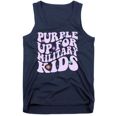 Retro 1960s Purple Up For MilitaryKids Tank Top