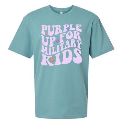 Retro 1960s Purple Up For MilitaryKids Sueded Cloud Jersey T-Shirt