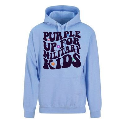 Retro 1960s Purple Up For MilitaryKids Unisex Surf Hoodie