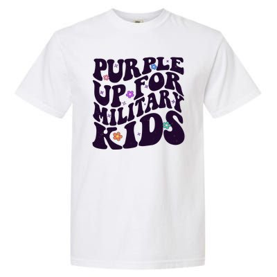 Retro 1960s Purple Up For MilitaryKids Garment-Dyed Heavyweight T-Shirt