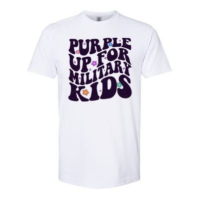 Retro 1960s Purple Up For MilitaryKids Softstyle® CVC T-Shirt