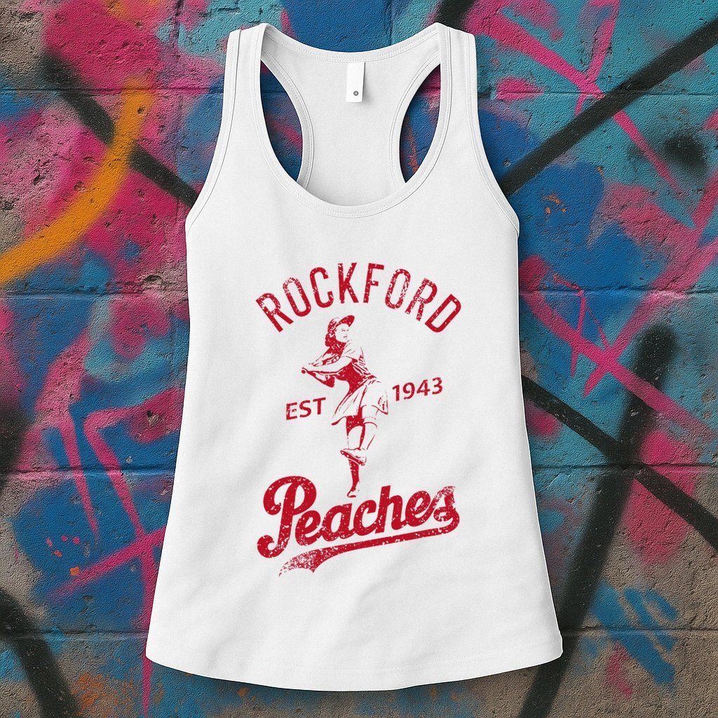 Rockford 1943 Peaches Vintage Womens Tank Top