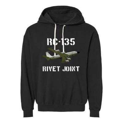 Rc 135 Rivet Joint Spy Plane Aircraft Garment-Dyed Fleece Hoodie