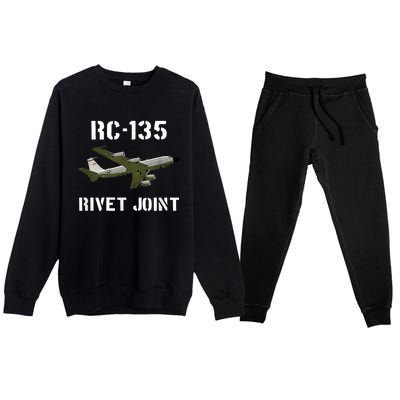 Rc 135 Rivet Joint Spy Plane Aircraft Premium Crewneck Sweatsuit Set