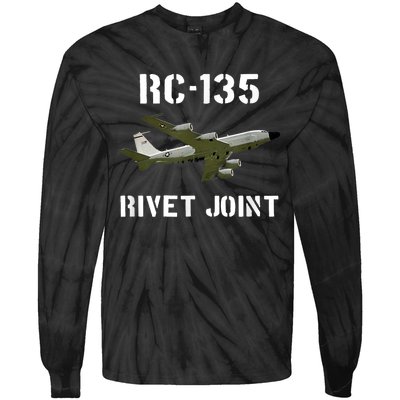 Rc 135 Rivet Joint Spy Plane Aircraft Tie-Dye Long Sleeve Shirt