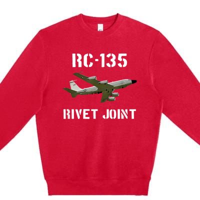 Rc 135 Rivet Joint Spy Plane Aircraft Premium Crewneck Sweatshirt