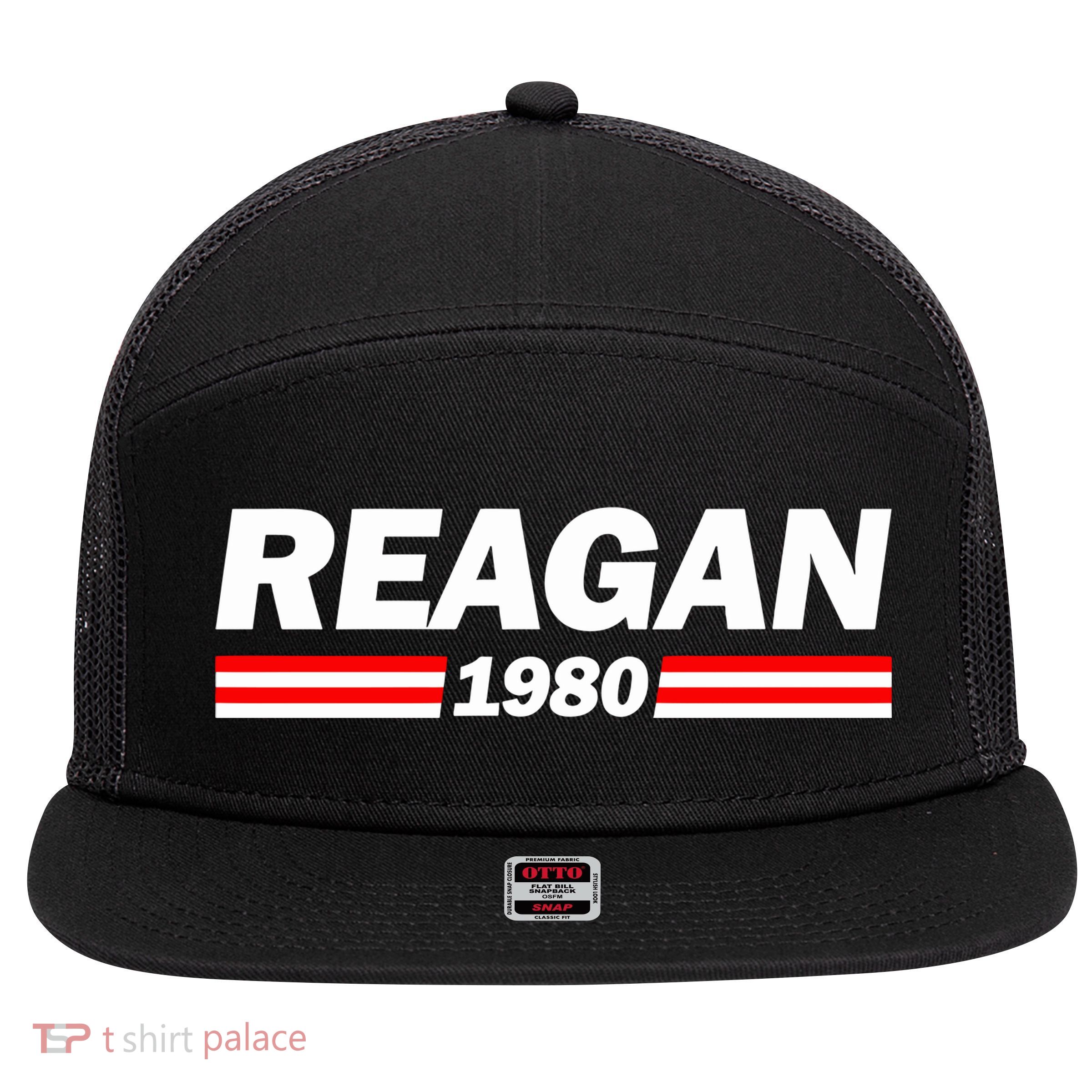 Reagan 1980 7 Panel Mesh Trucker Snapback Hat