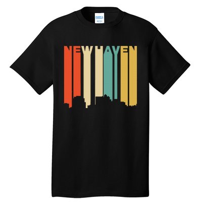 Retro 1970S Style New Haven Connecticut Skyline Tall T-Shirt