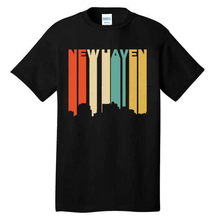 Retro 1970S Style New Haven Connecticut Skyline Tall T-Shirt