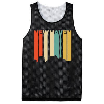 Retro 1970S Style New Haven Connecticut Skyline Mesh Reversible Basketball Jersey Tank