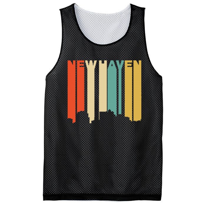 Retro 1970S Style New Haven Connecticut Skyline Mesh Reversible Basketball Jersey Tank