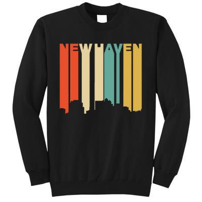 Retro 1970S Style New Haven Connecticut Skyline Tall Sweatshirt