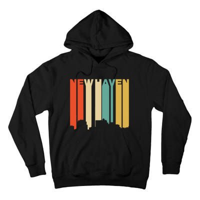 Retro 1970S Style New Haven Connecticut Skyline Tall Hoodie