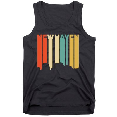 Retro 1970S Style New Haven Connecticut Skyline Tank Top