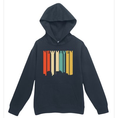 Retro 1970S Style New Haven Connecticut Skyline Urban Pullover Hoodie