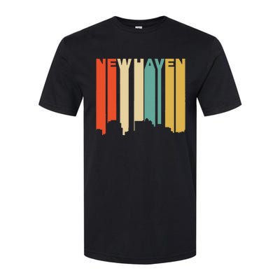 Retro 1970S Style New Haven Connecticut Skyline Softstyle CVC T-Shirt