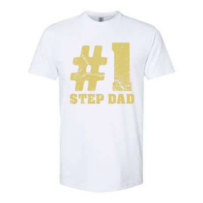 Retro #1 Step Dad Vintage Amazing Step Dad Gift Softstyle® CVC T-Shirt