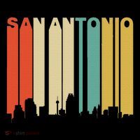 Retro 1970S Style San Antonio Texas Skyline Baby Bodysuit