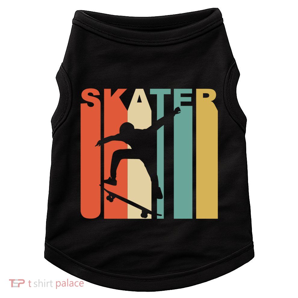 Retro 1970S Style Skater Skateboarder Skateboarding Cute Gift Cool Gift Doggie Tank