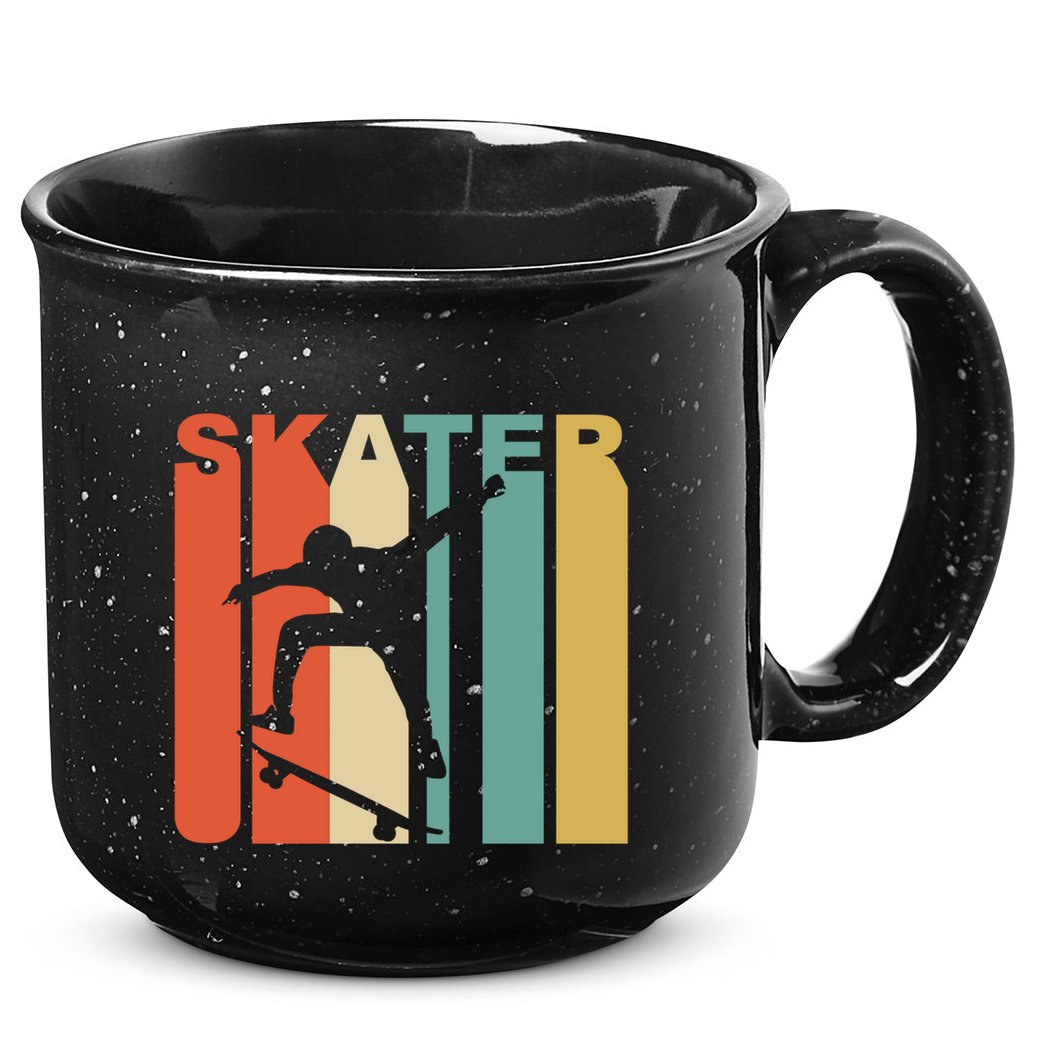 Retro 1970S Style Skater Skateboarder Skateboarding Cute Gift Cool Gift 15oz Campfire Ceramic Mug