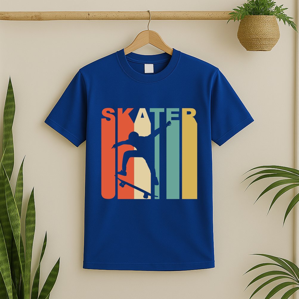 Retro 1970S Style Skater Skateboarder Skateboarding Cute Gift Cool Gift T-Shirt