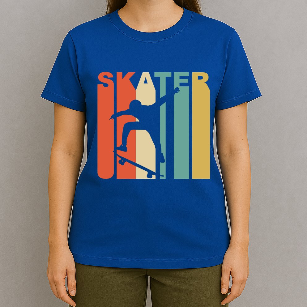 Retro 1970S Style Skater Skateboarder Skateboarding Cute Gift Cool Gift T-Shirt