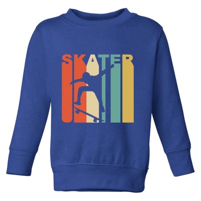 Retro 1970S Style Skater Skateboarder Skateboarding Cute Gift Cool Gift Toddler Sweatshirt