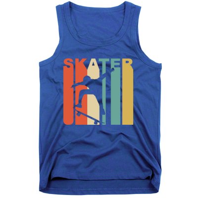 Retro 1970S Style Skater Skateboarder Skateboarding Cute Gift Cool Gift Tank Top