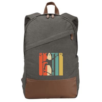 Retro 1970S Style Skater Skateboarder Skateboarding Cute Gift Cool Gift Cotton Canvas Backpack