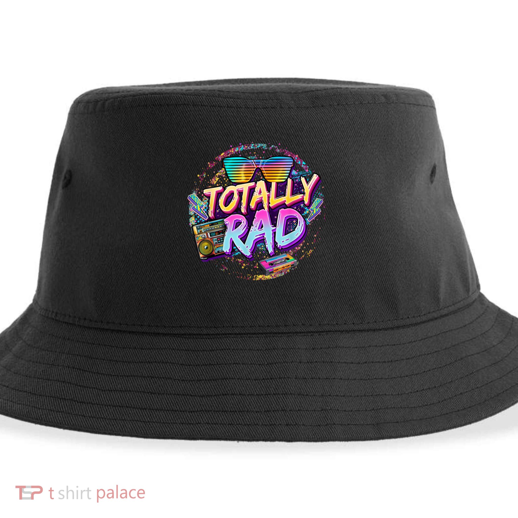 Retro 1980's Totally Rad 80's Funny 80s Theme Retro Party  Sustainable Bucket Hat