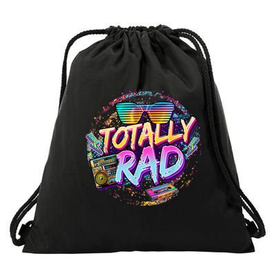 Retro 1980's Totally Rad 80's Funny 80s Theme Retro Party  Drawstring Bag