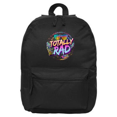 Retro 1980's Totally Rad 80's Funny 80s Theme Retro Party  16 in Basic Backpack