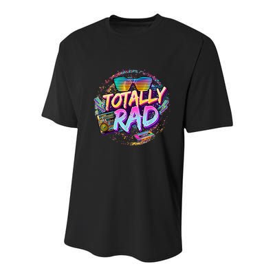 Retro 1980's Totally Rad 80's Funny 80s Theme Retro Party  Youth Performance Sprint T-Shirt