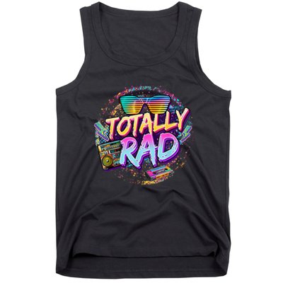 Retro 1980's Totally Rad 80's Funny 80s Theme Retro Party  Tank Top