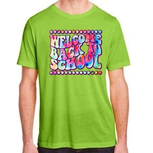 Retro 1960s Tie Dye Welcome Back To School Adult ChromaSoft Performance T-Shirt